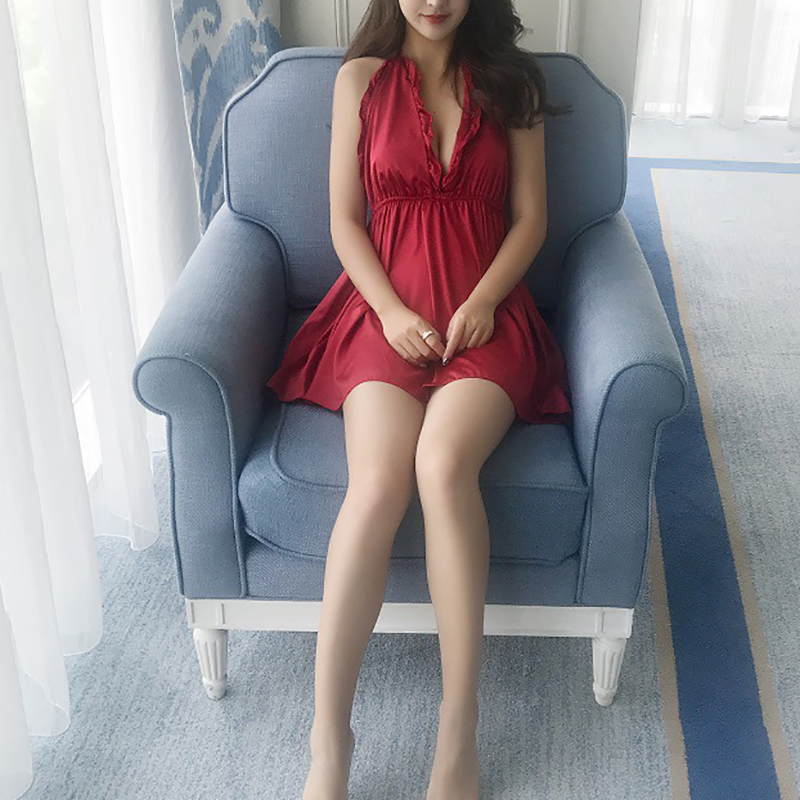 Halter Lace Sexy See Through V-neck Lingerie Halter Lace Sexy See Through V-neck Lingerie