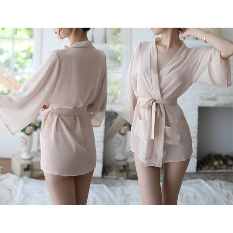 Womens Long Robe Kimono Satin Gown Lingerie Womens Long Robe Kimono Satin Gown Lingerie