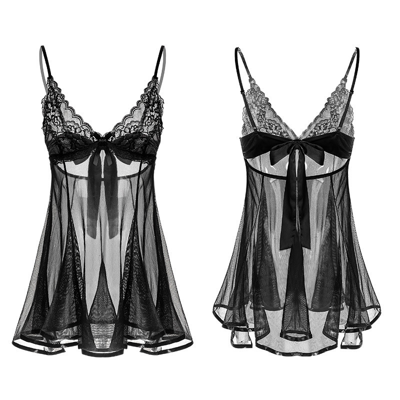 V Neck Sexy Sleepwear Strap Chemise Babydoll White V Neck Sexy Sleepwear Strap Chemise Babydoll White