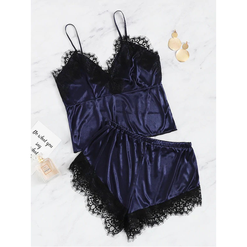 2 Piece Set Sexy Lingerie Pajama Set