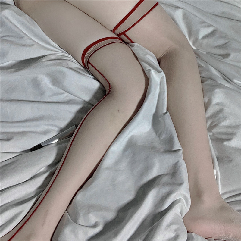 Back Seamed Stockings Red Back Seamed Stockings Red