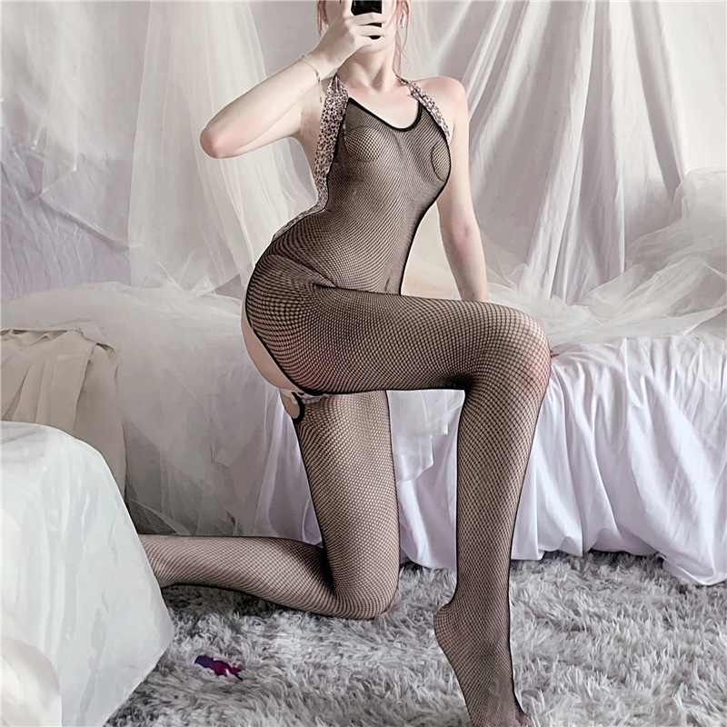 Halter Lingerie Fishnet Hollow Fishnet Sleepwear Bodystocking Halter Lingerie Fishnet Hollow Fishnet Sleepwear Bodystocking