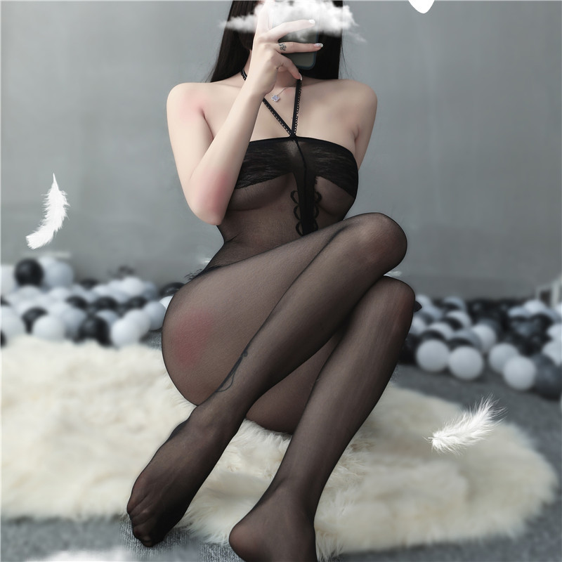 Halter Bodystocking Sling Lingerie Mesh Bodysuit 8857 Halter Bodystocking Sling Lingerie Mesh Bodysuit 8857