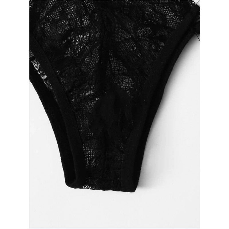 Women's 3 Piece Lace Trim Bralette with Short and Panty Set Women's 3 Piece Lace Trim Bralette with Short and Panty Set