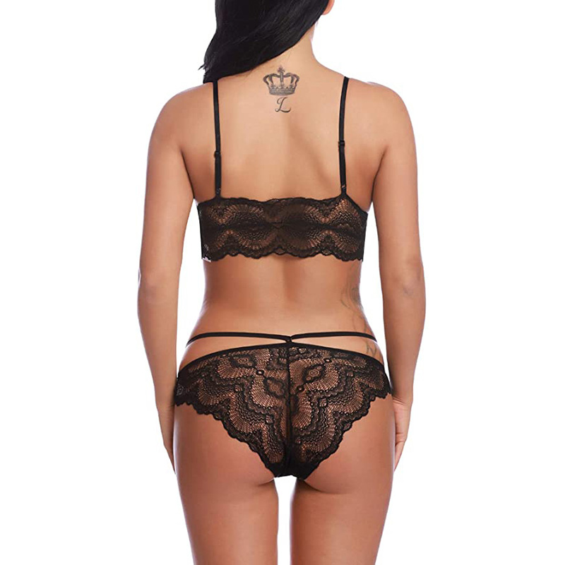 Women Lace Babydoll 2 Piece Sexy Bra and Panty Set Dark Blue Women Lace Babydoll 2 Piece Sexy Bra and Panty Set Dark Blue