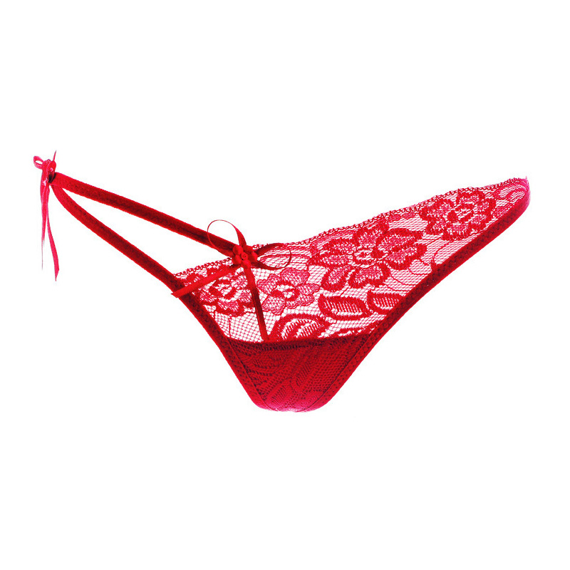 Women Sexy Lace G-String Thongs Panty Red Women Sexy Lace G-String Thongs Panty Red