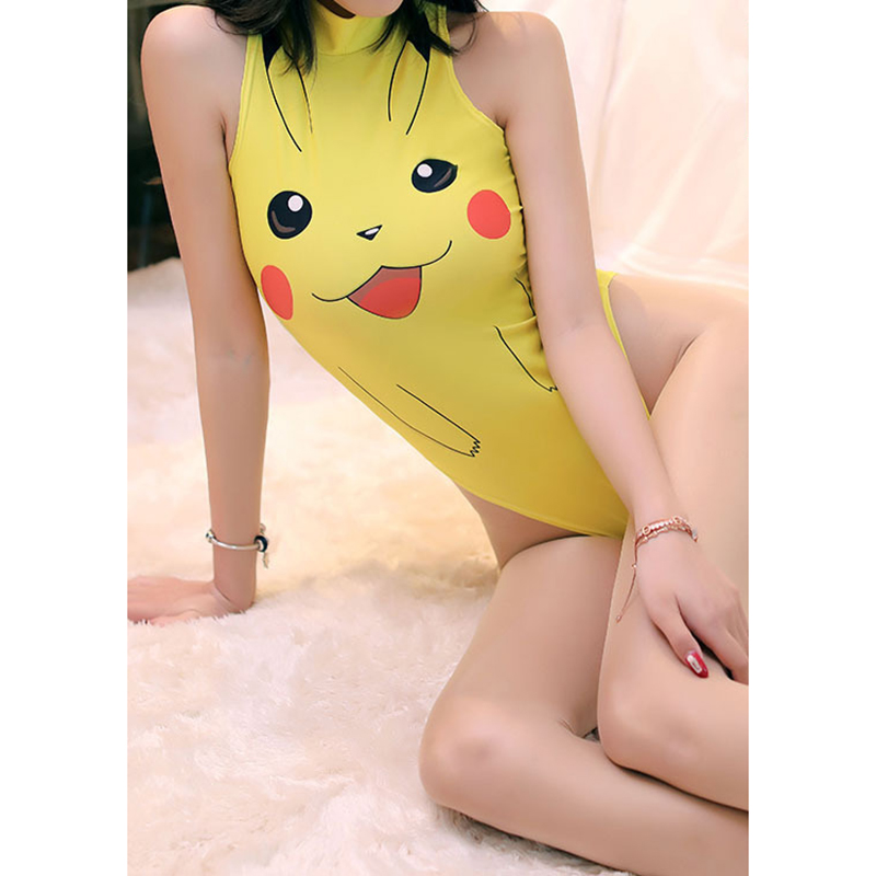 Sexy Cosplay Women Lingerie Anime Playing Girl Yellow