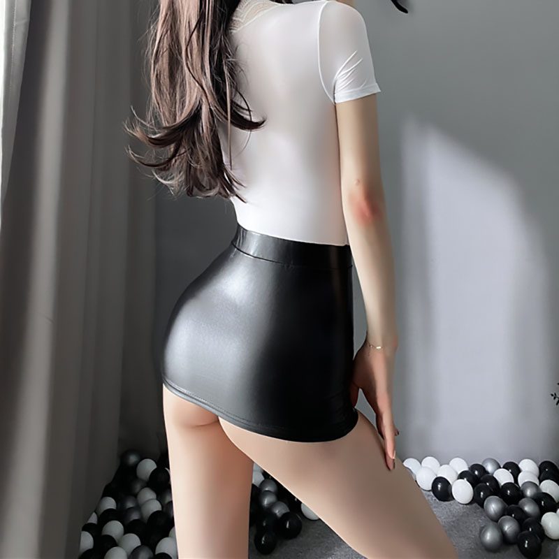 Lace Edge V-neck Sexy Cospaly Uniform Black Lace Edge V-neck Sexy Cospaly Uniform Black