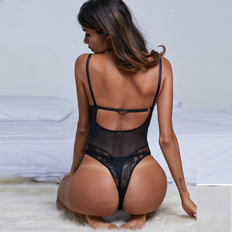 Deep V-neck Lace Edge See Through Women Lingerie Deep V-neck Lace Edge See Through Women Lingerie
