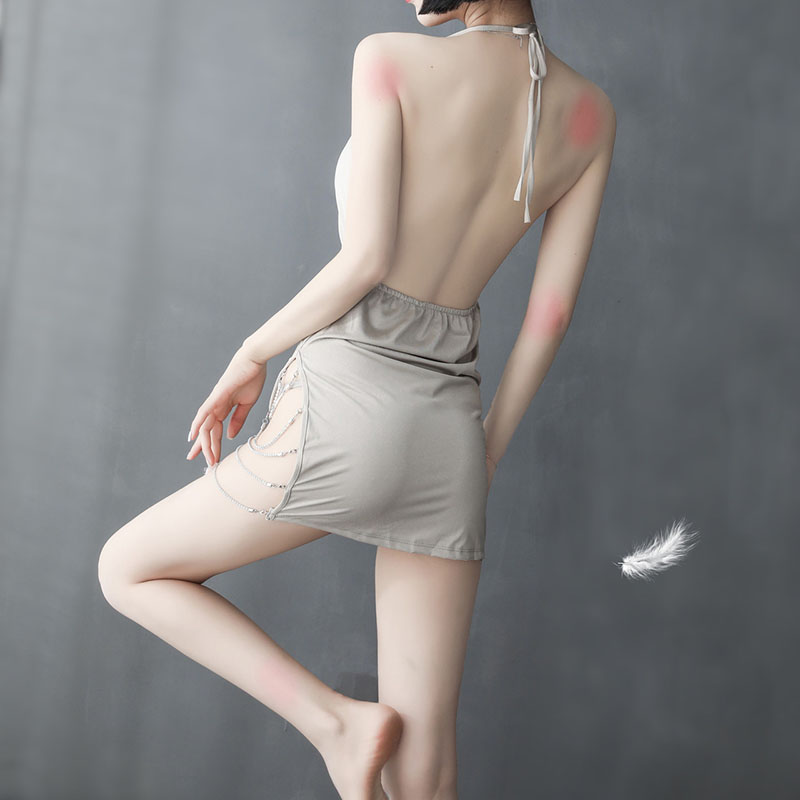 Halter Neck See Through Sexy Lingerie White Halter Neck See Through Sexy Lingerie White
